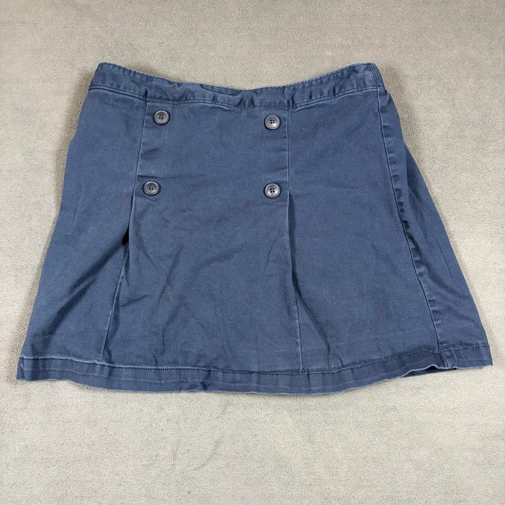 Old Navy Skort Girls XXL 18 Plus Blue Double Button Front Stretch
